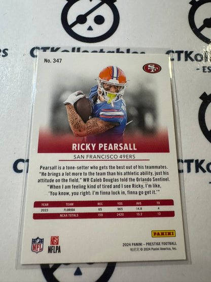 2024 NFL Prestige Rookie Card #347 Ricky Pearsall San Francisco 49ers