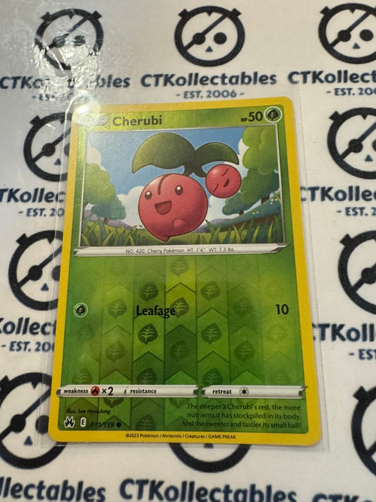 Cherubi Reverse Holo #011/159 Crown Zenith Pokémon Card