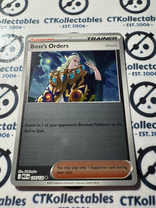 Boss's Orders Reverse Holo #114/132 Mega Evolution Pokemon
