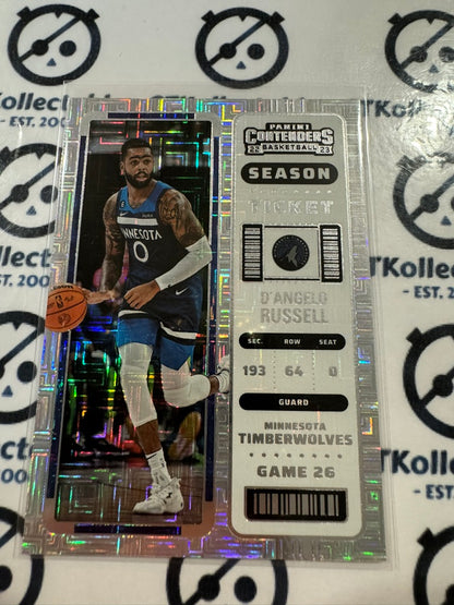 2022-23 NBA Panini Contenders D'Angelo Russell Infinite Base #92 Timberwolves
