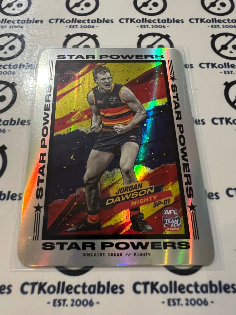 2024 AFL Teamcoach Jordan Dawson Star Powers SP-01 Crows