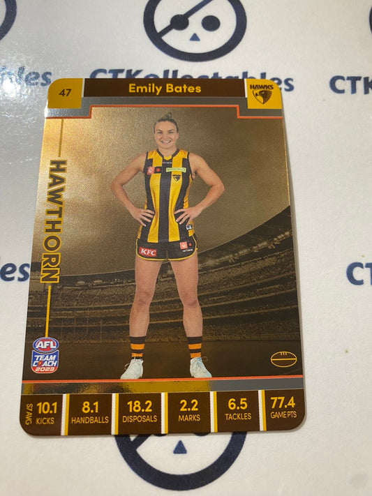 2023 AFLW Teamcoach Silver Card #47 Emily Bates