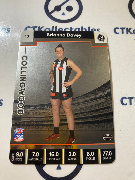 2023 AFLW Teamcoach Silver Card #18 Brianna Davey