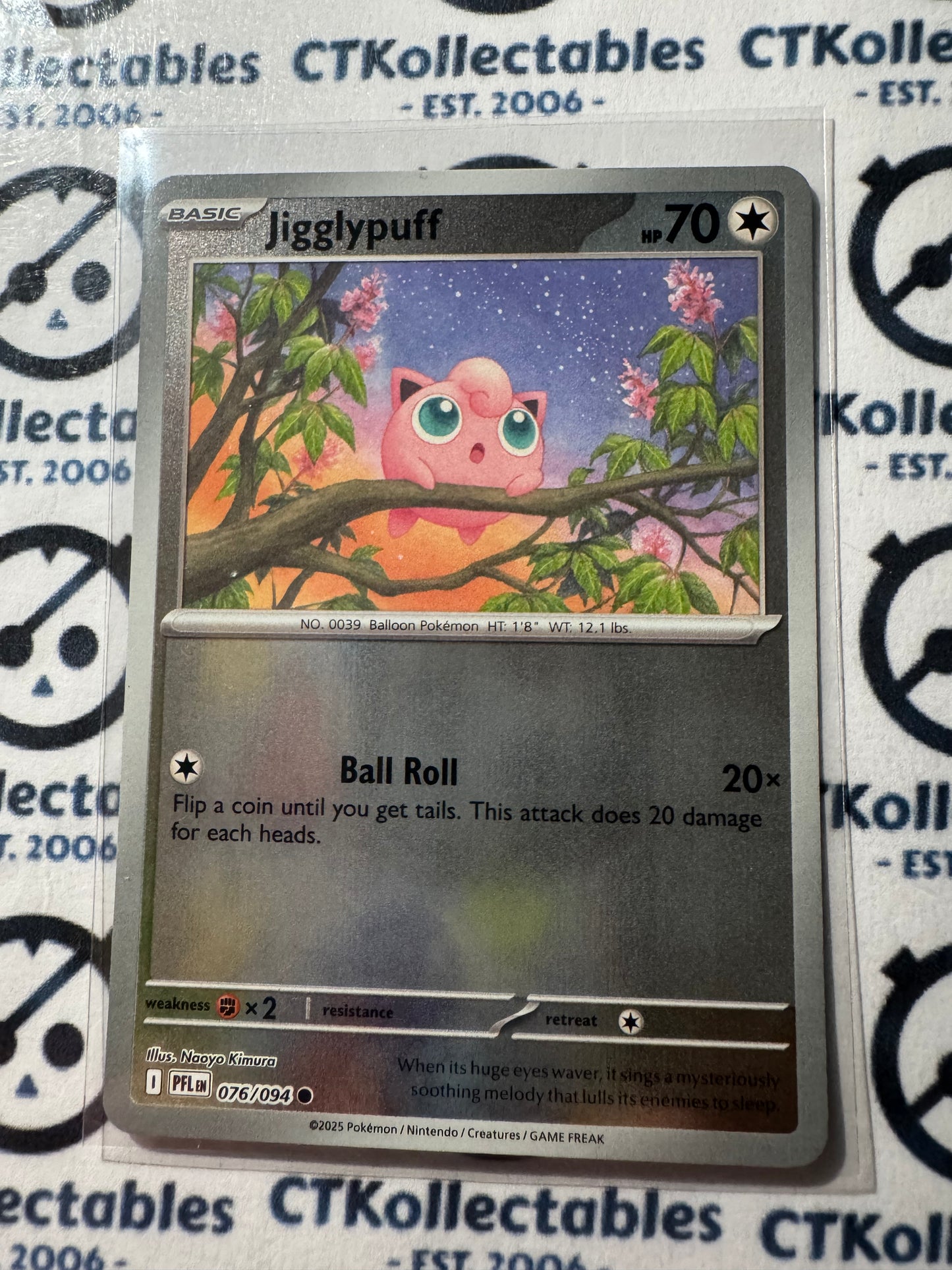 Jigglypuff Reverse Holo #076/094 Phantasmal Flames Pokemon