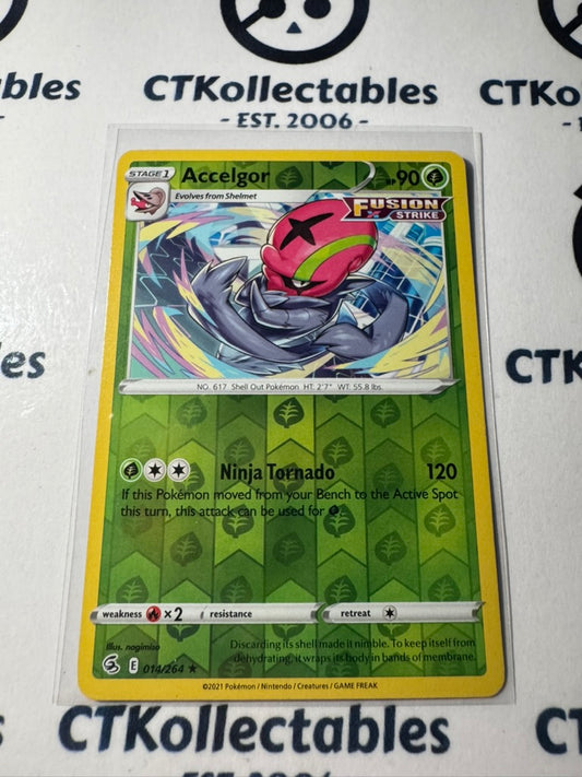 Accelgor Reverse Holo #014/264 2021 Sword & Shield Fusion Strike Pokemon Card