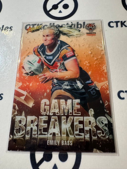 2026 Select NRL League Heroes Game Breakers #GB160 Emily Bass Tigers