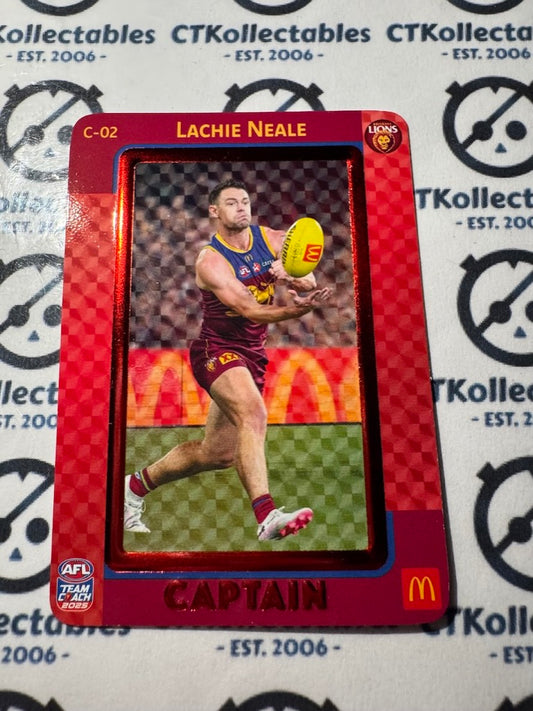 2025 AFL Teamcoach Maccas Captain RED - Lachie Neale C-02 Lions