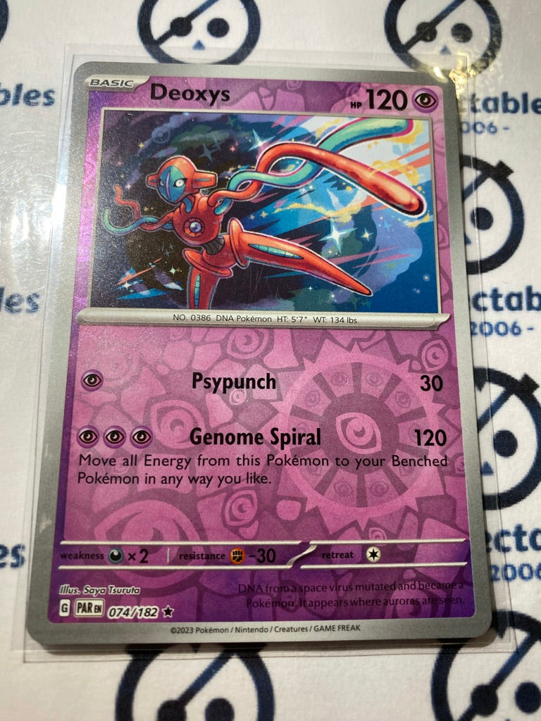 Deoxys Reverse Holo #074/182 2023 Scarlet & Violet Paradox Rift Pokémon