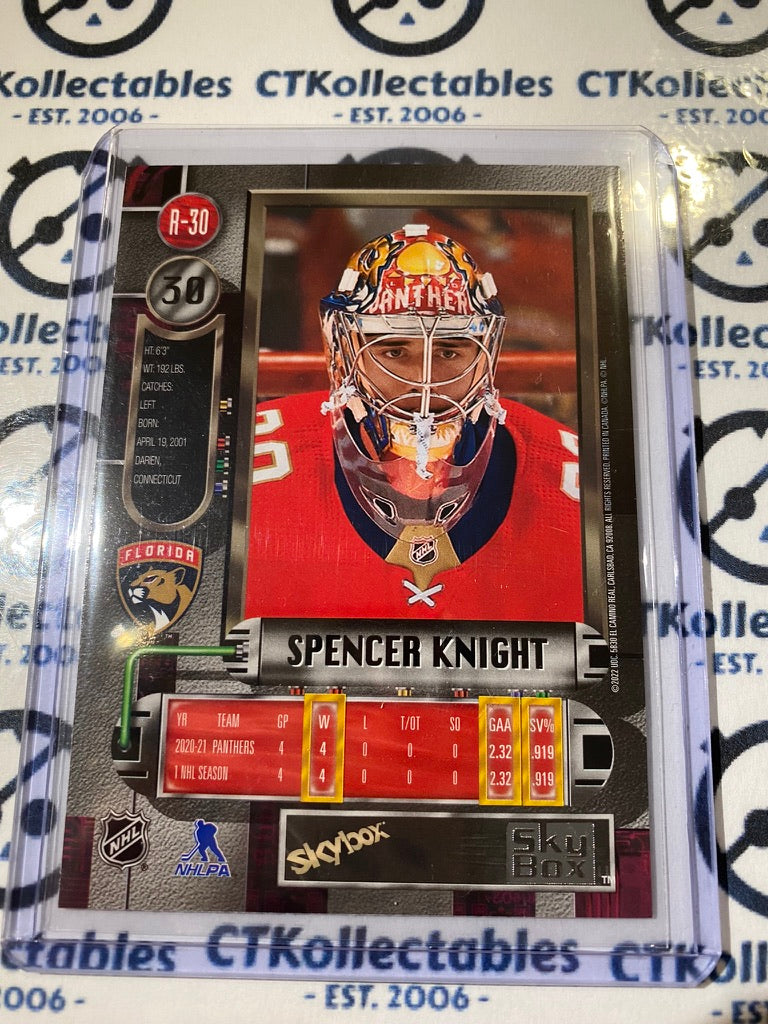 2021/22 Skybox NHL Metal Universe 97/98 Retro A-30 Spencer Knight Panthers