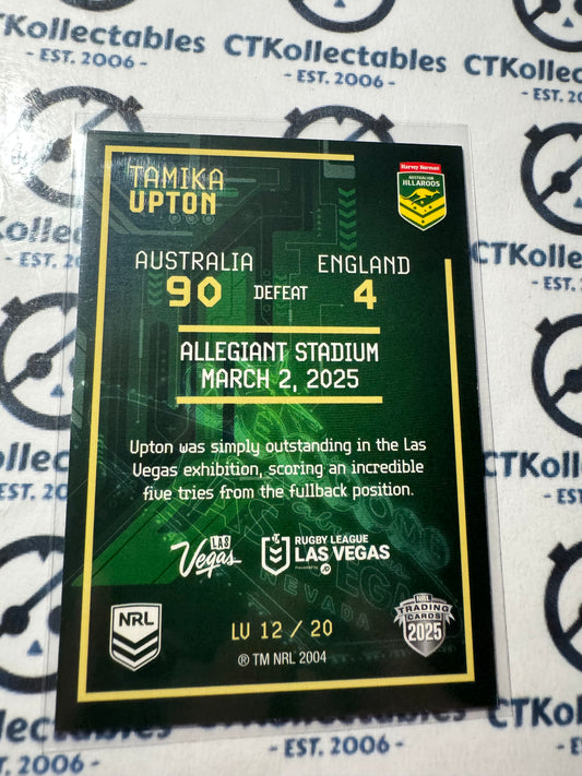 2025 NRL Rivalry Las Vegas Tamika Upton LV12/20 Kangaroos