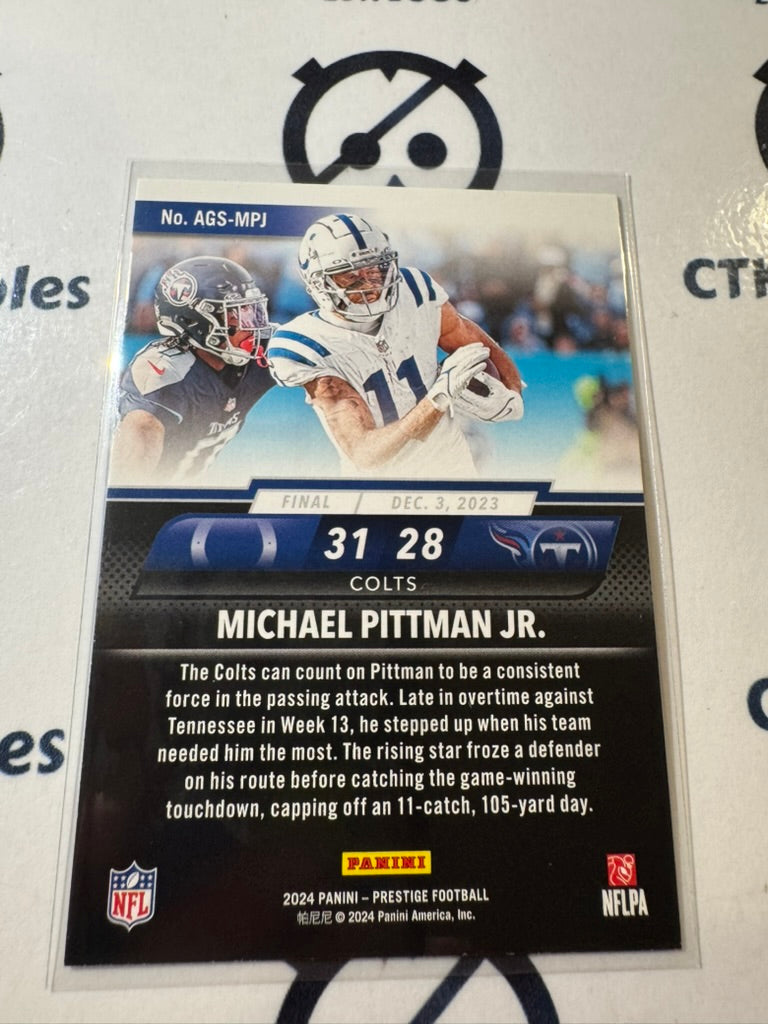 2024 NFL Prestige Michael Pittman Jr. Any Given Sunday #AGS-MPJ Colts