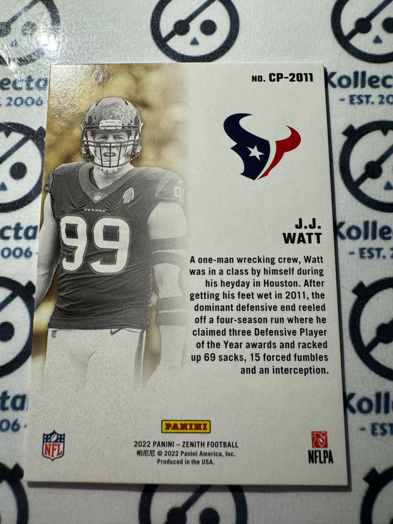 2022 NFL Panini ZENITH Football J.J Watt Class President CP-2011 Texans