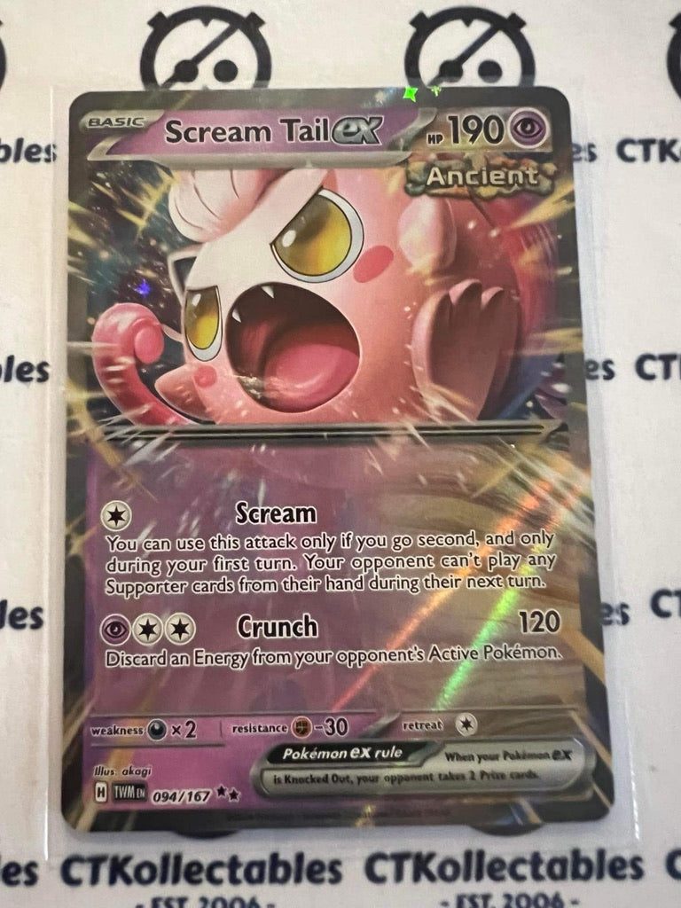 Scream Tail Ex Ultra Rare #094/167 Twilight Masquerade Pokemon Card