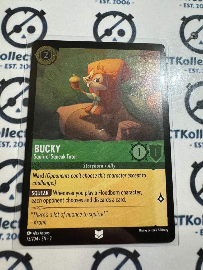 2024 Disney Lorcana Floodborn COLD FOIL #73/204 Bucky, Squirrel Squeak Tutor