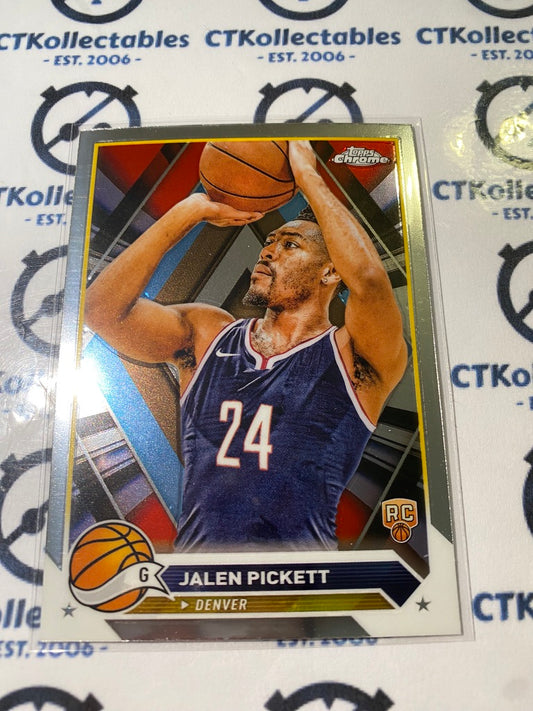 2023/24 Topps NBA Chrome Jalen Pickett Rookie Card #165 Nuggets