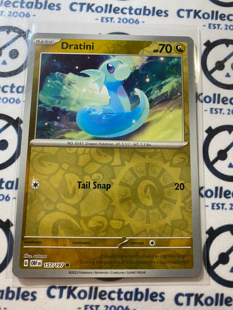 Dratini Reverse Holo #157/197 2023 Obsidian Flames Pokemon Card