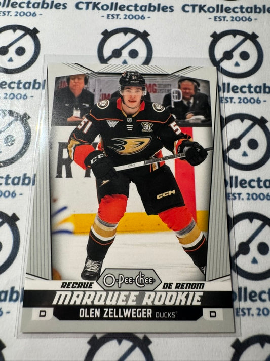 2024-25 O-Pee-Chee Hockey Marquee Rookie #587 Olen Zellweger Anaheim Ducks