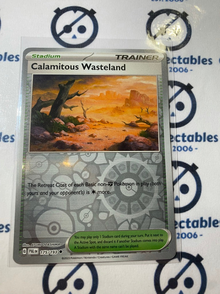 Calamitous Calamitous Wasteland Reverse Holo #175/193 2023 Paldea Evolved Pokemon ...