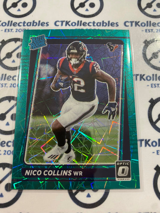 2021 NFL Donruss Optic Nic Collins Rated Rookie Green Velocity #230 Texans