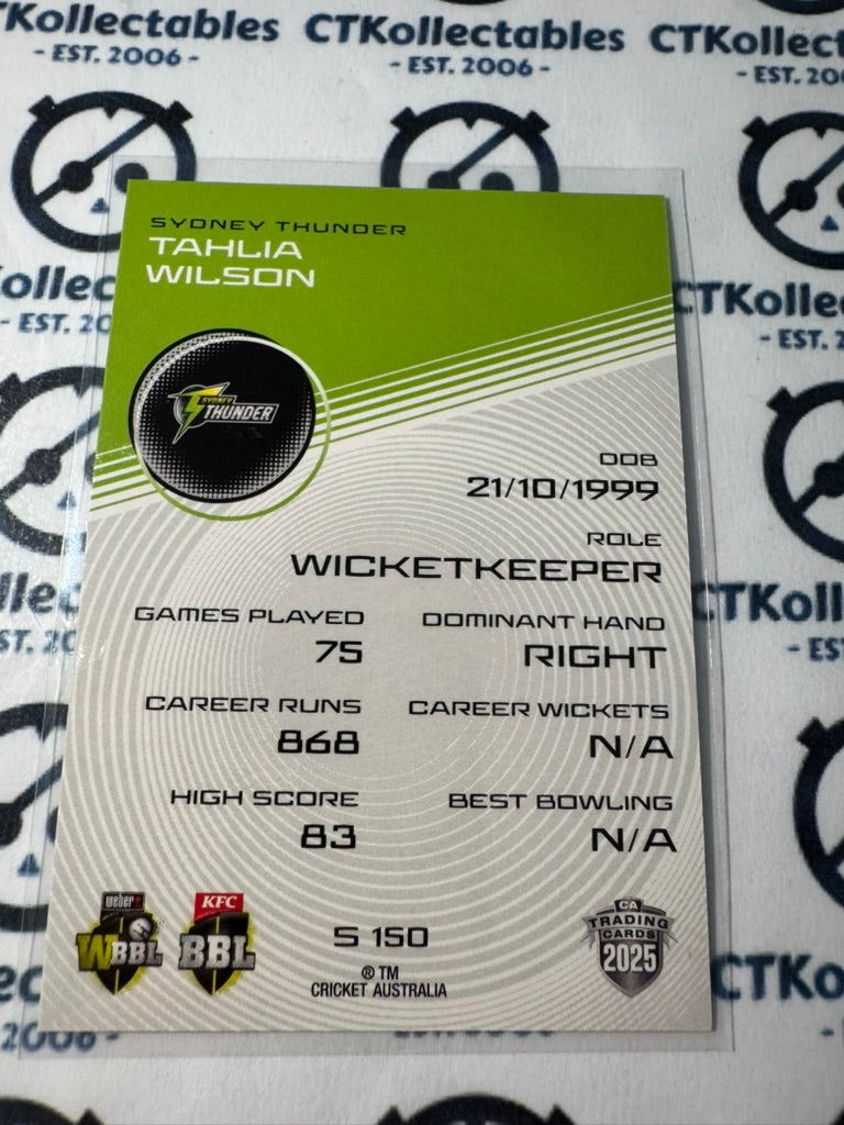 2025/26 CA Cricket Traders Tahlia Wilson Silver Parallel #S150