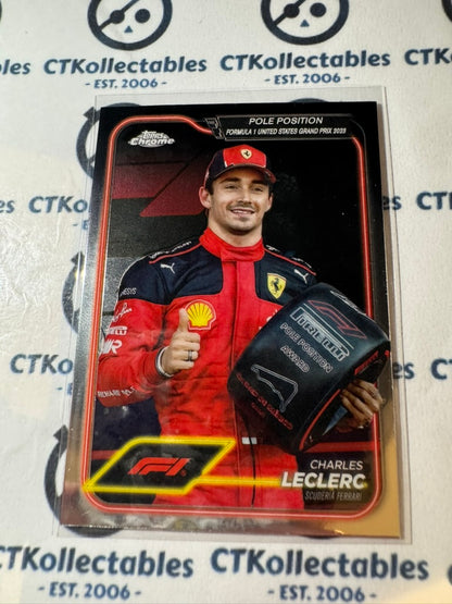 2024 Topps Chrome F1 Charles Leclerc "Pole Position" #155 Ferrari