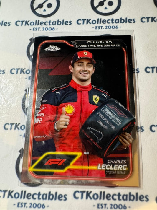 2024 Topps Chrome F1 Charles Leclerc "Pole Position" #155 Ferrari