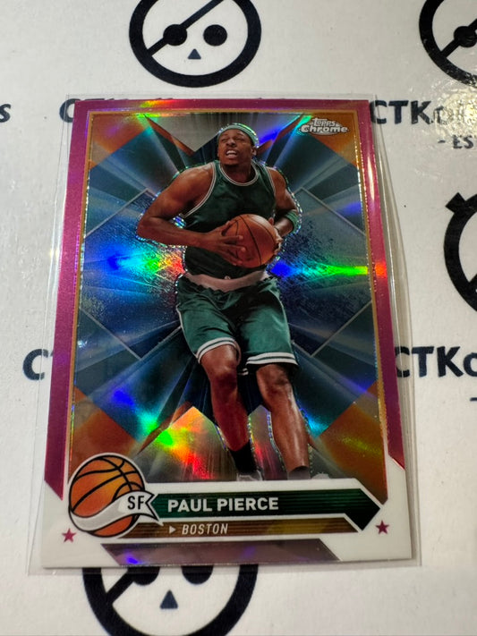 2023-24 Topps NBA Chrome Paul Pierce Pink Refractor #146 Celtics