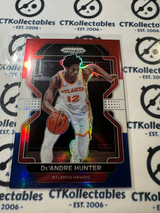 2021-22 NBA Panini Prizm De'Andre Hunter Red White Blue Prizm #73 Hawks