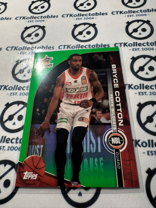 2023-24 Topps NBL Bryce Cotton Green Parallel #32/99 Wildcats