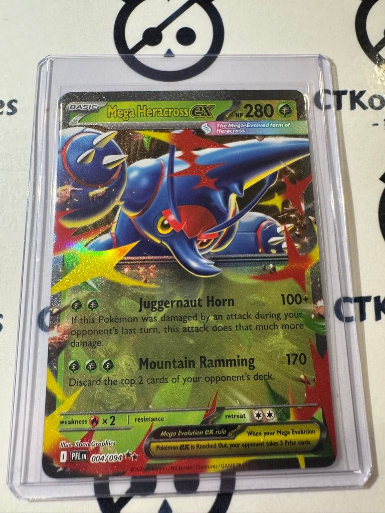 Mega Heracross EX Double Rare #004/094 Phantasmal Flames Pokemon