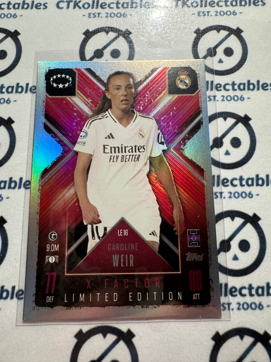 24/25 TOPPS MATCH ATTAX Caroline Weir X Factor Limited Edition #LE16