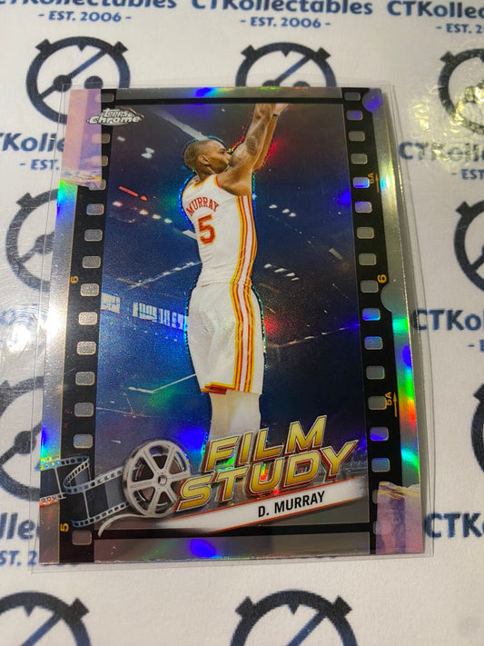 2023/24 Topps NBA Chrome Dejounte Murray Film Study Refractor #FS-1