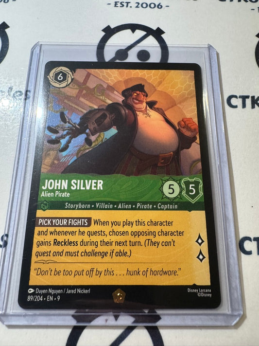 Disney Lorcana Fabled NON FOIL 89/204 John Silver - Alien Pirate LEGENDARY