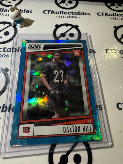2022 PANINI NFL SCORE DAXTON HILL BLUE ROOKIES STARS #005/399 BENGALS