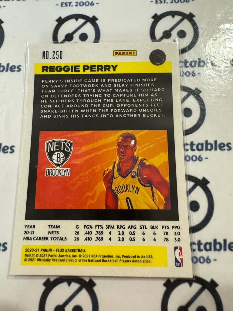 2020-21 NBA Panini Flux Reggir Perry Rookie Card #250