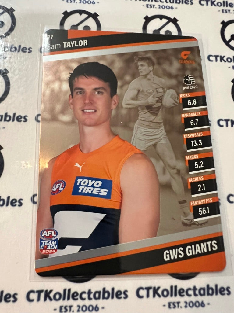 2024 AFL Teamcoach Silver Card #27 Sam Taylor GWS