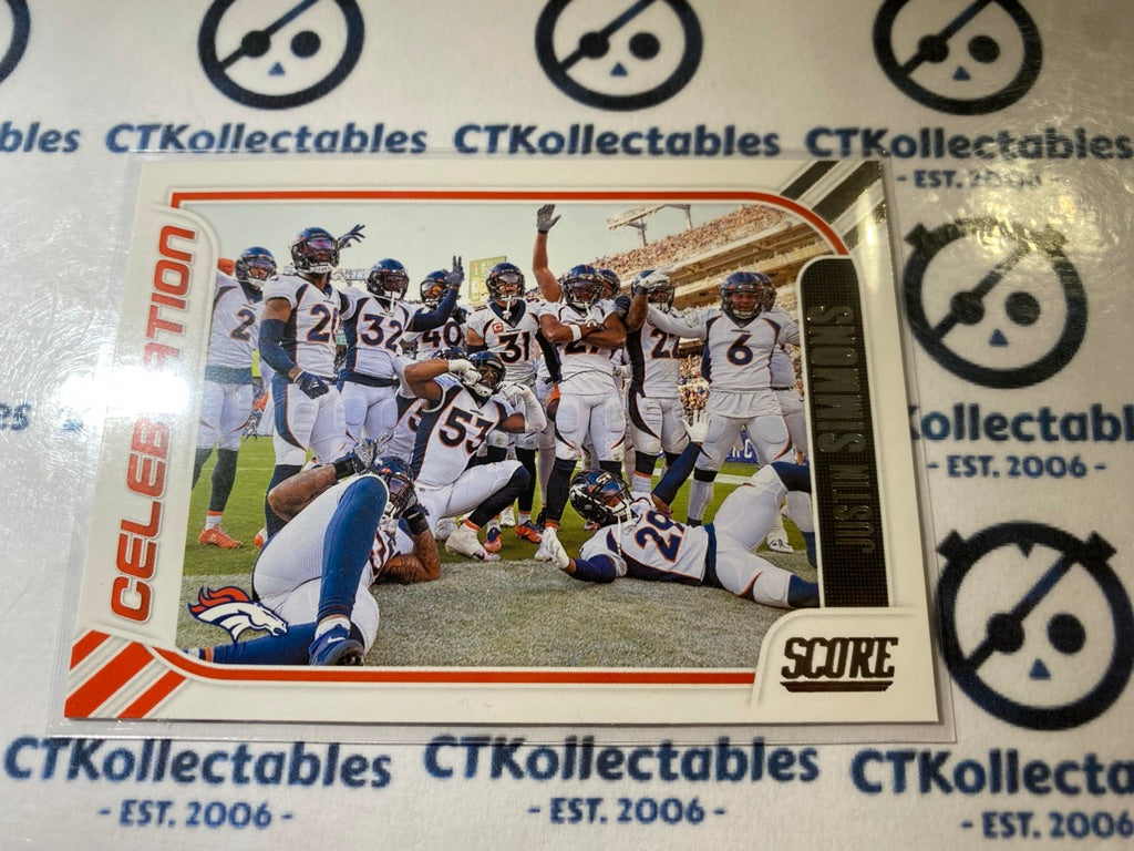 2023 NFL Panini Score Justin Simmons Celebrations #8 Broncos