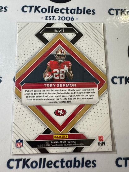 2021 NFL Panini Prizm Emergent Base #E-19 Trey Sermon 49ers