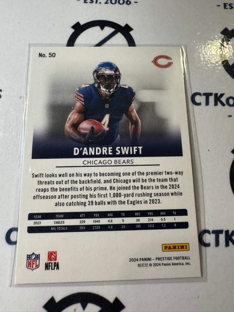 2024 NFL Prestige Dots Xtra Points #50 D’Andre Swift Chicago Bears