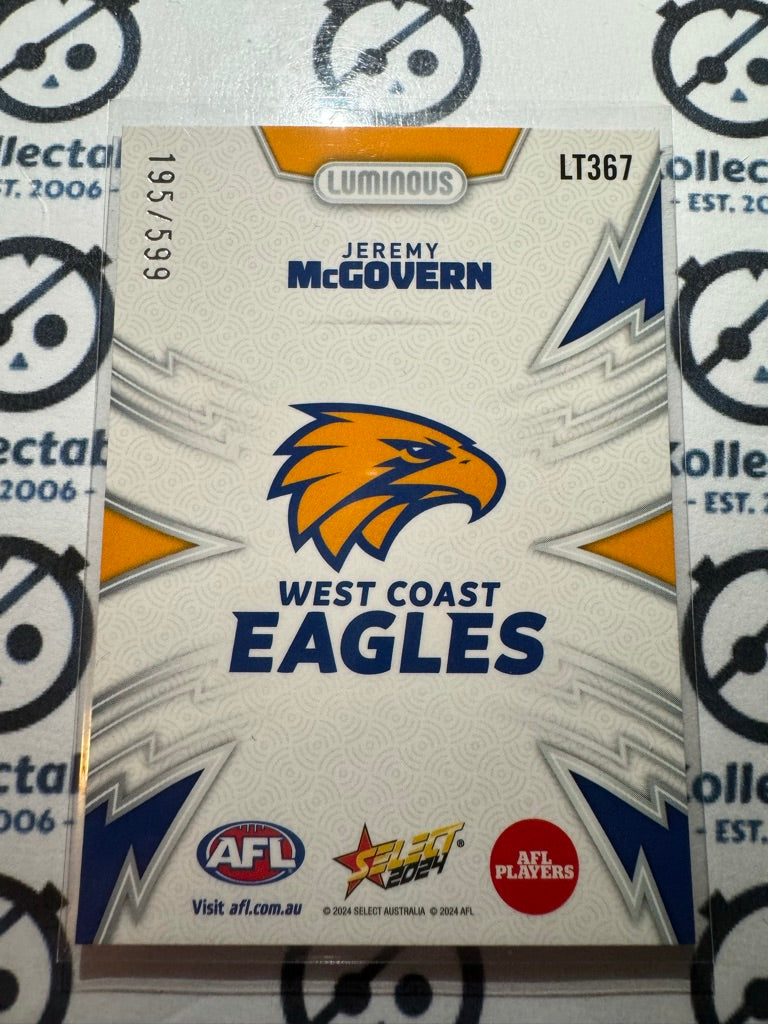 2024 AFL Footy Stars Luminous Thunderbolt Jeremy McGovern #195/599