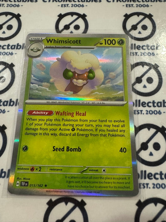Whimsicott Holo Rare Scarlet & Violet Temporal Forces # 015/162 Pokemon