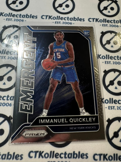 2020-21 NBA Panini Prizm Immanuel Quickley Emergent #8 Knicks