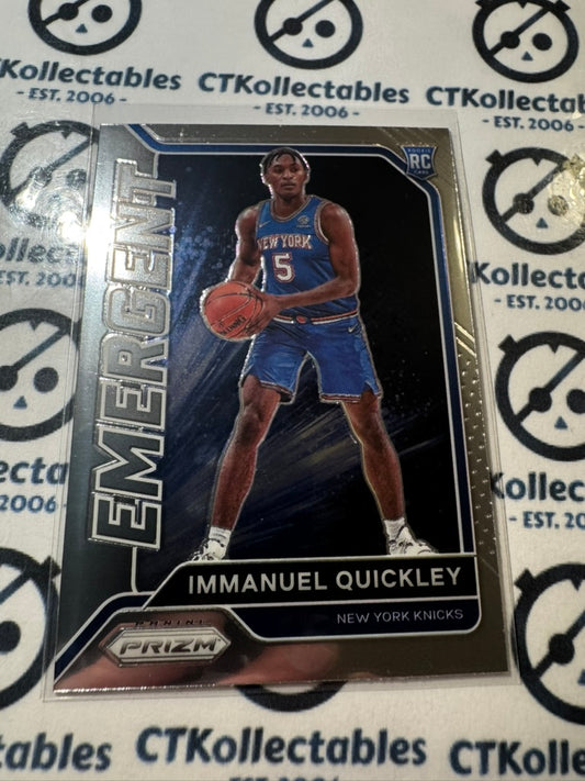 2020-21 NBA Panini Prizm Immanuel Quickley Emergent #8 Knicks