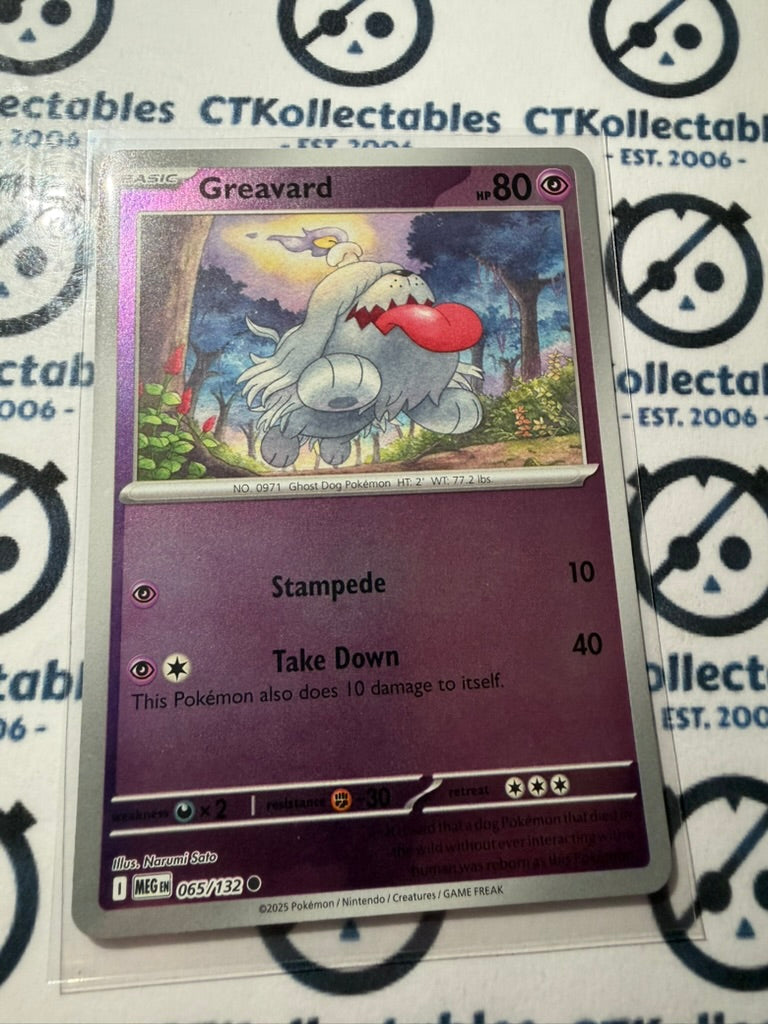 Greavard Reverse Holo Mega Evolution #065/132 Pokemon