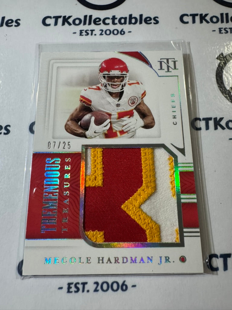 2021 NFL National Treasures Mecole Hardman Jr. Tremendous Treasures TT-MH #07/25 Chiefs