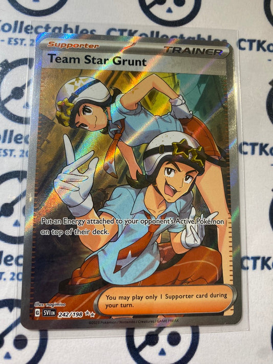 Team Star Grunt Trainer Full Art #242/198 2023 Scarlet & Violet Pokémon TCG