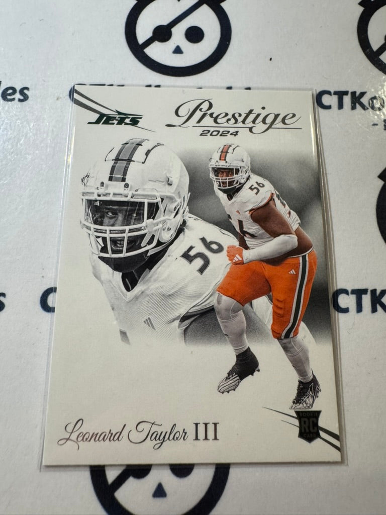 2024 NFL Prestige Rookie Card #364 Leonard Taylor III New York Jets