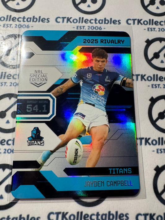 2025 NRL Rivalry Game Card Jayden Campbell G032/102 Titans