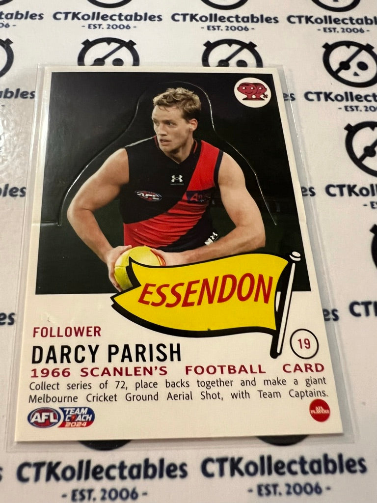 2024 AFL Teamcoach Scanlens Die-Cut Darcy Parish #19 Bombers