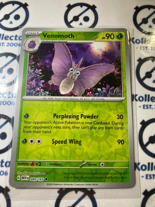 Venomoth Reverse Holo #049/165 Scarlet & Violet 151 Pokemon Card